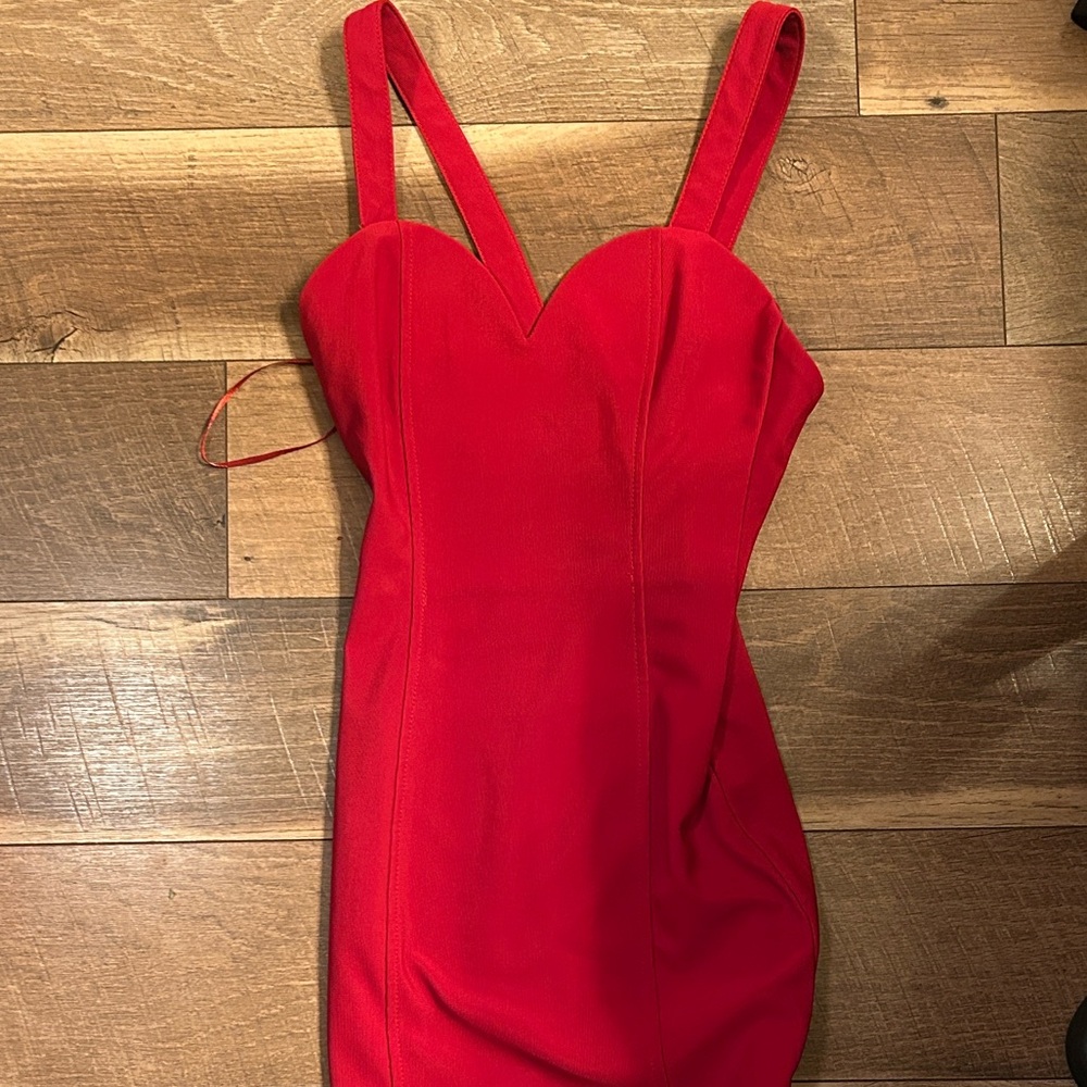Tobi Fiery Red Mini Dress